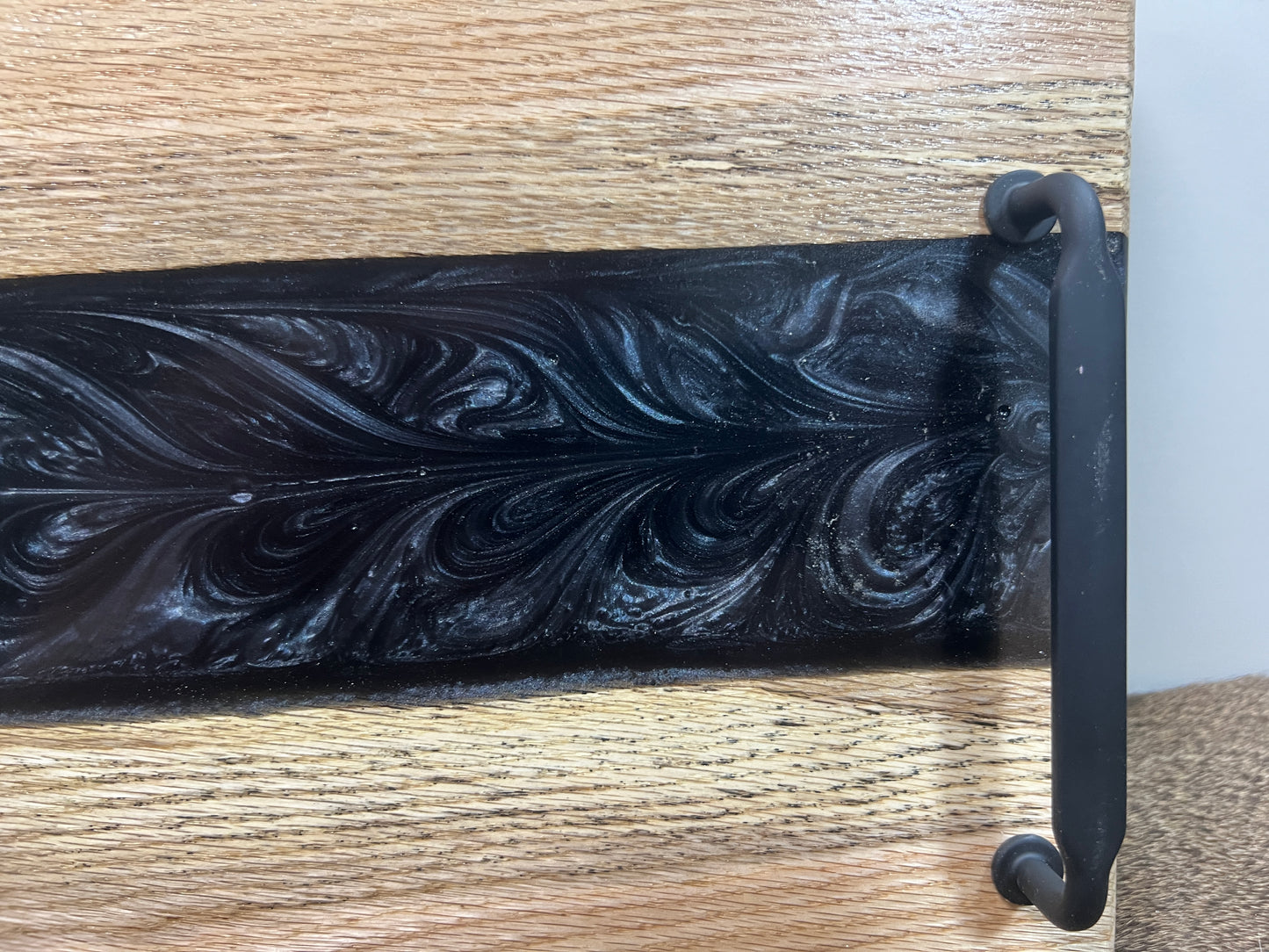 Charcuterie board | black epoxy | maple