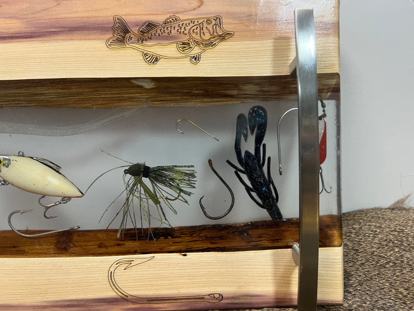 Charcuterie board | epoxy| Fishing lures | Cedar
