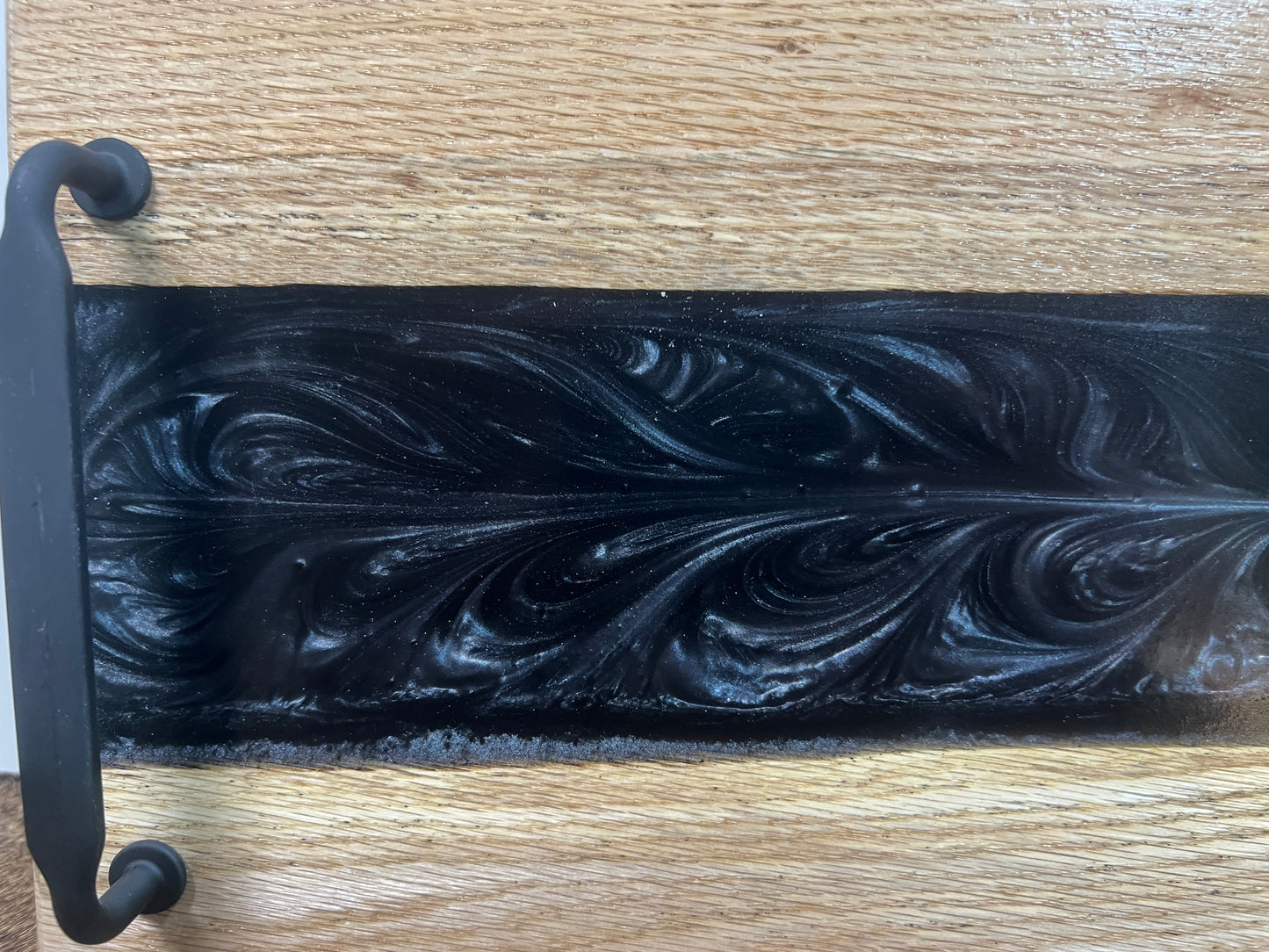 Charcuterie board |  black epoxy | maple