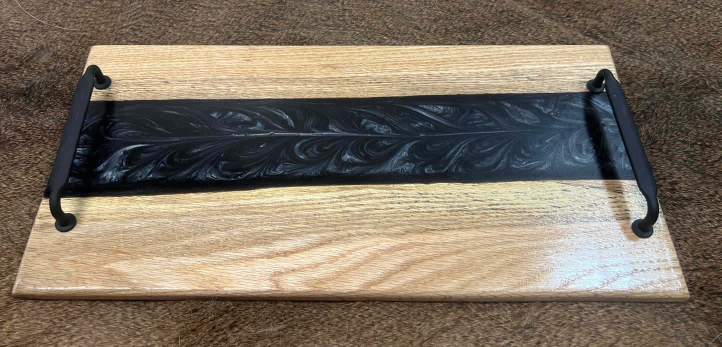 Charcuterie board |  black epoxy | maple